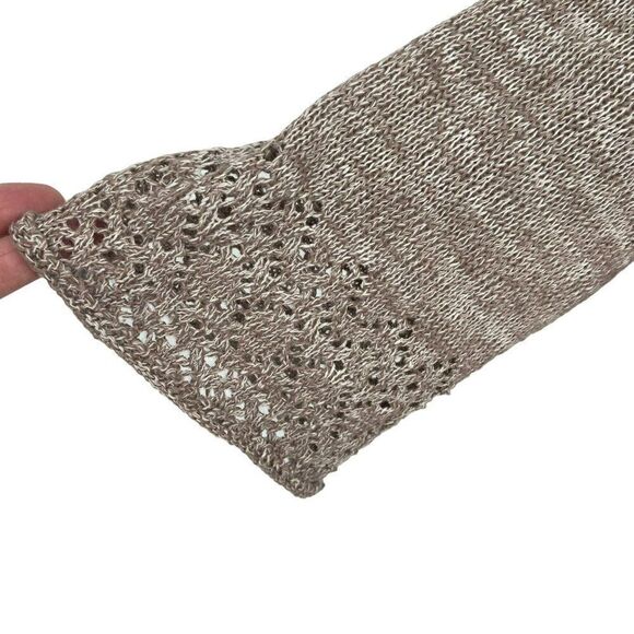 Paper Crane Tan & Aztec Waterfall Cardigan Sweater Small - Picture 9 of 15